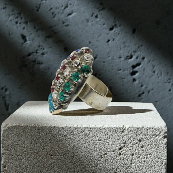 Rare Showstopper Multi-Color Lagerfeld- Tiziani Estate Couture Ring
