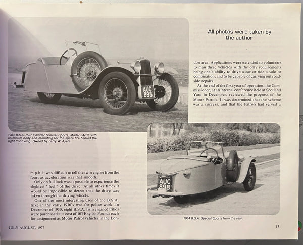 Antique Automobile Magazine July August 1977