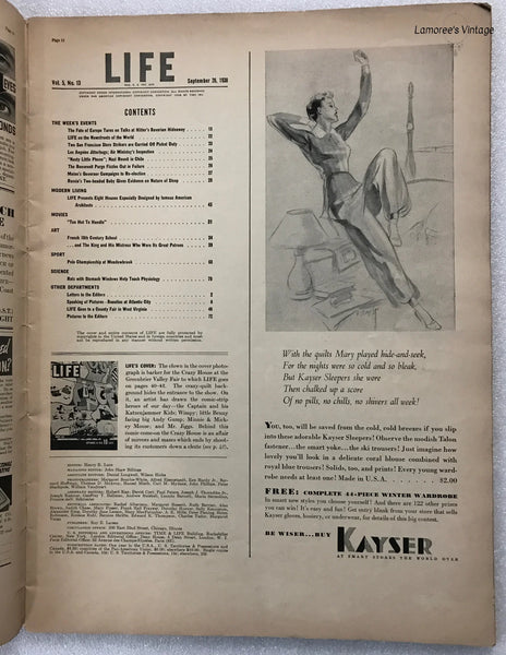 Life Magazine, September 26, 1938
