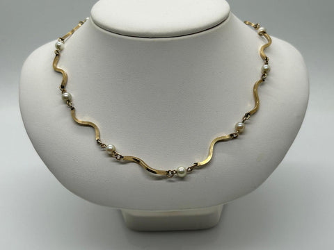 Alice Caviness 12K G.F. Vintage Pearl Necklace - Lamoree’s Vintage