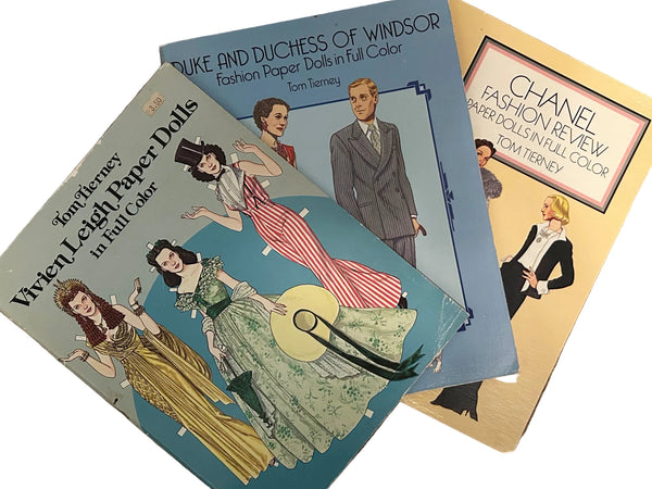 Group of 3 Uncut Paper Doll Books-Vivian Ligh, Duke of Windsor, Chanel