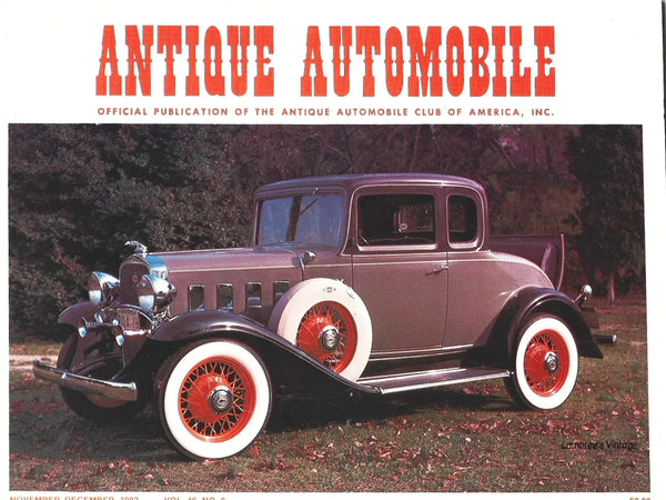 Antique Automobile Magazine November - December 1982