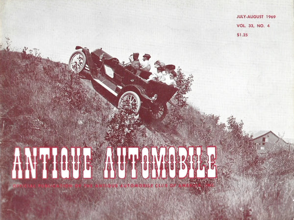 There's more than what you see on the cover of this July/August 1969 issue of Antique Automobile Magazine. Features and articles include: Harry Parker and his car, antiques and classics in miniature (part II), Reeves and the Automobile part IV, old cars in barns, sports cars in review, Maurice Sizaire- end of an Era, book reviews, and more.