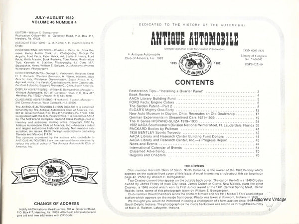 Antique Automobile Magazine July August 1982