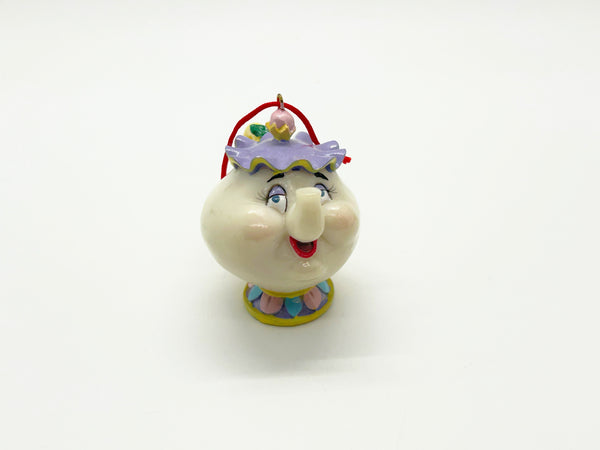 Vintage Disney Beauty and the Beast Schmid Ceramic Ornaments Mrs Potts & Chip Set