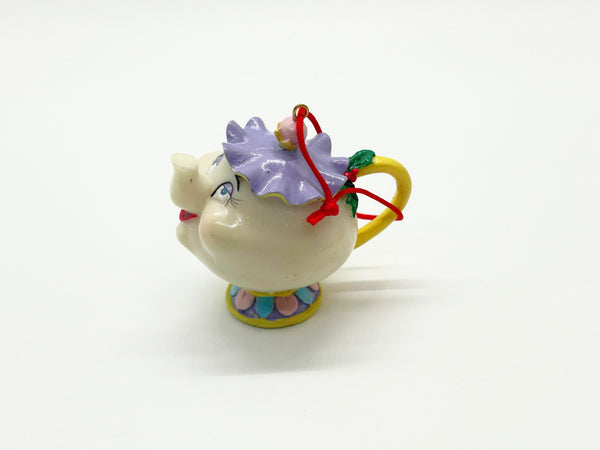 Vintage Disney Beauty and the Beast Schmid Ceramic Ornaments Mrs Potts & Chip Set