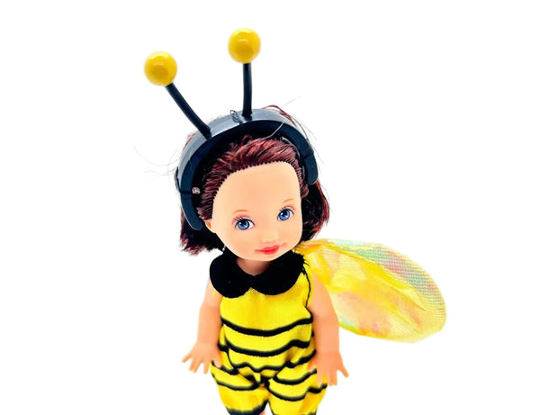 2001 Mattel Kelly Club Bumblebee Melody doll. &nbsp;Mattel (Kelly Club/Li'l Friends of Kelly). She wears a yellow and black striped bumblebee bodysuit with matching antenna headband and yellow wings