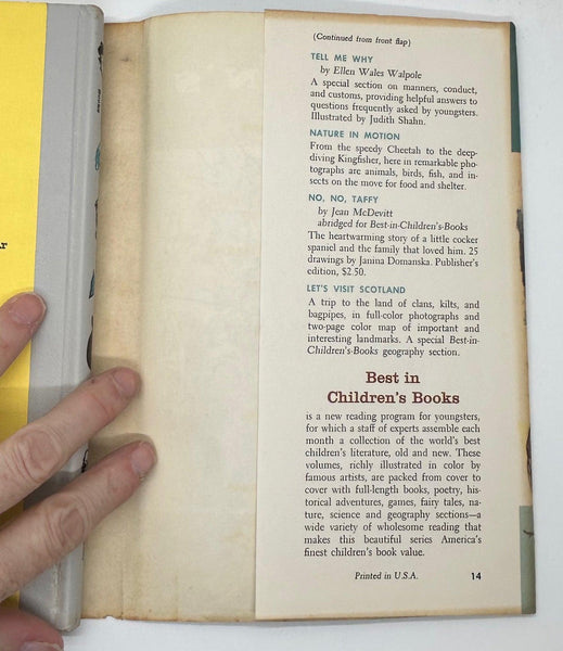 "Best in Children’s Books"Volume 14 (1958) Nelson Doubleday - Lamoree’s Vintage