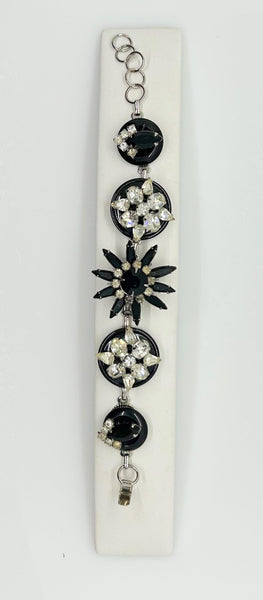 Bewitching 1950s Handmade Bracelet with Rhinestones - Lamoree’s Vintage