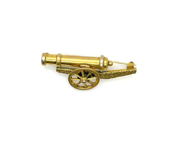 Perfect for vintage jewelry collectors: our vintage cannon brooch provides finely detailed design with a sizable turning wheel. Shop today!