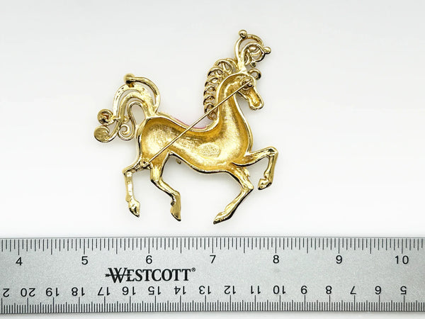 Perfect for vintage style lovers: our Bob Mackie Prancing Carousel Horse Brooch provides a dazzling, unique statement piece. Shop today!