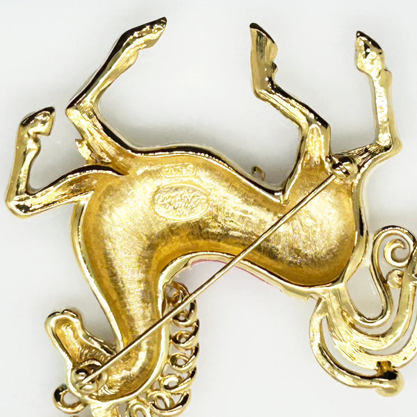 Perfect for vintage style lovers: our Bob Mackie Prancing Carousel Horse Brooch provides a dazzling, unique statement piece. Shop today!