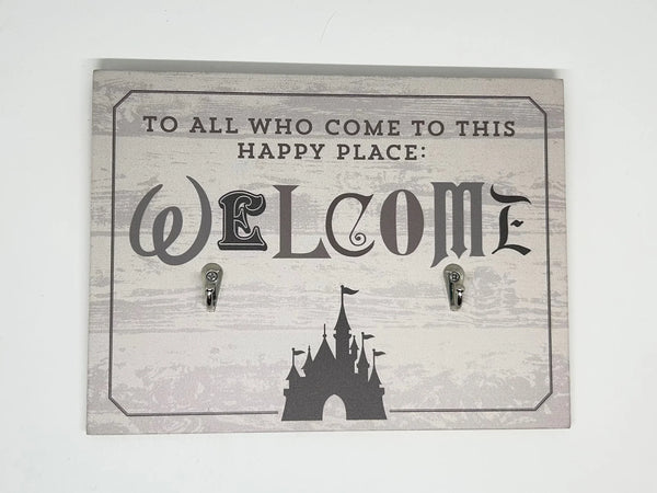 Disney Welcome Sign Disney Castle Welcome Sign Key Leashes Hook