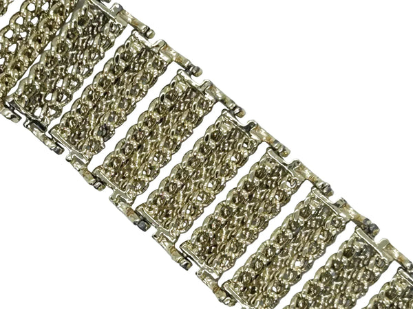 Thick Vintage Gold Tone Chainmail Bracelet
