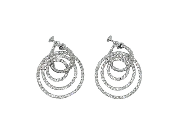 Vintage Les Bernard Versatile Rhinestone Dangle Earrings