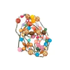 Colorful and Wild 60” Beaded Vintage Necklace - Lamoree’s Vintage