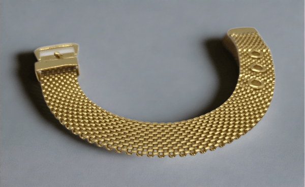 Crown Trifari Vintage Gold Mesh Buckle Bracelet - Lamoree’s Vintage