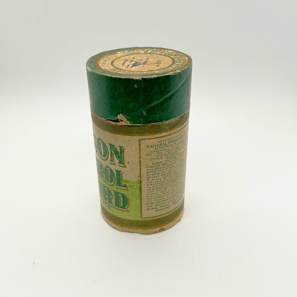 Edison Amberol Record with Cylinder- Antique Recording- Blue Danube Waltz