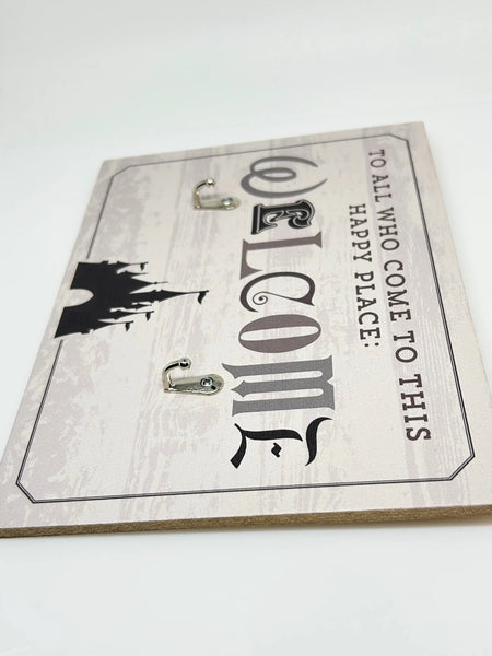 Disney Welcome Sign Disney Castle Welcome Sign Key Leashes Hook