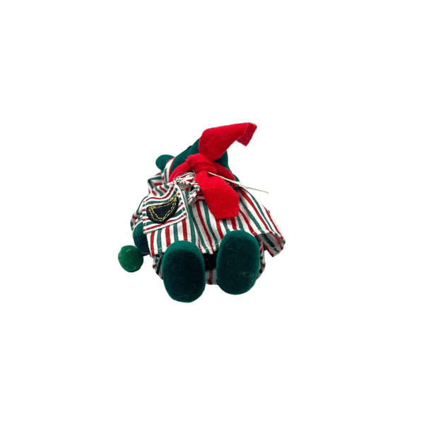 Green velvety North American Bear Company "Ebearneezer Scrooge" VIB holiday ornament teddy bear 