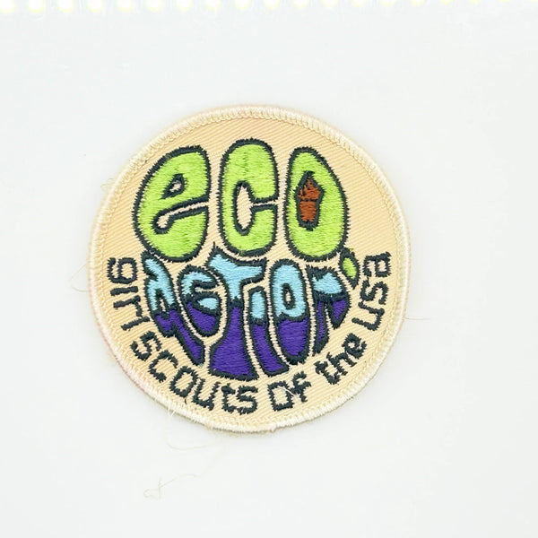 The patch was designed to symbolize the Girl Scouts' commitment to ecology and environmental conservation. Girls could earn the badge by participating in activities related to conservation, recycling, nature education, and taking action on local environmental issues. The "Eco Action" badge is now a retired patch and is considered a collectible item.