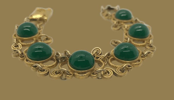 Exceptional Craftsmanship : Vintage Bracelet in Green and Gold - Lamoree’s Vintage