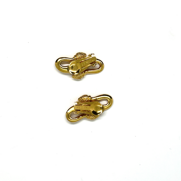 Double Knot Acorn Fendi Clip on Earrings