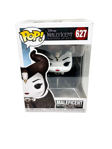 Maleficent, Mistress of Evil, is Funko Pop! No. 627. This vinyl figure depicts the iconic character with her staff and hench-bird, Rodrigo. Standing at 3.75" tall, this collectible is a must-have for any Disney and Funko Pop! enthusiast.
