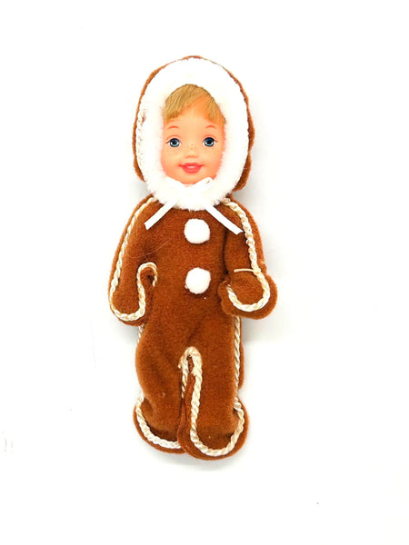 Here's the 2001 Mattel "Barbie in The Nutcracker" Kelly's Tommy as Gingerbread Boy. This charming 4.5-inch Tommy doll is exquisitely dressed in a delightful gingerbread boy outfit