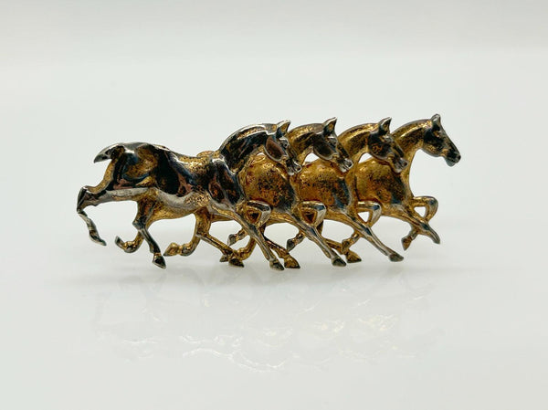 Gorgeous Antique Running Horses Brooch - Lamoree’s Vintage