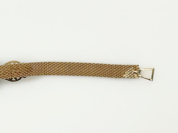 Vintage Green Glass Rhinestone Mesh Bracelet