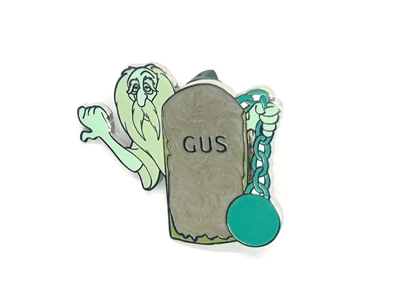 This delightful enamel pin captures one of Disney's most beloved characters from the classic Haunted Mansion! It is an Open Edition pin from the Magic Kingdom's Haunted Mansion Interactive Graveyard Mystery Collection. 