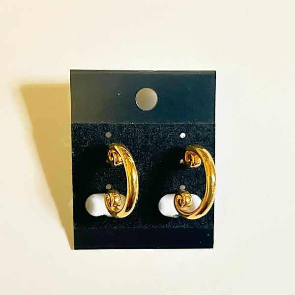 Assorted Fashion Pierced Earring Bulk Lot - 18 Pairs Gold & Silver Tone Statement Hoops