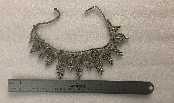 Huge Vintage Rhinestone Statement Necklace - Lamoree’s Vintage
