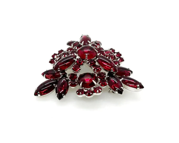 Vintage Juliana Luscious Red Cabochons Brooch