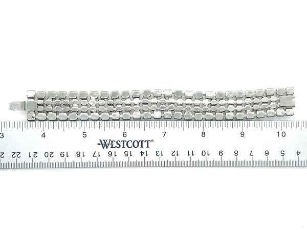 Vintage Shocking Bright Six Row Rhinestone Bracelet