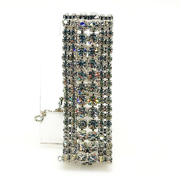 Vintage Shocking Bright Six Row Rhinestone Bracelet