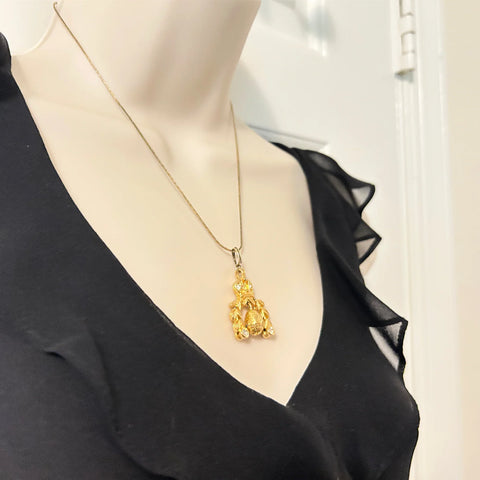 Regal Imperial Pendant with Sparkling Crown and Drops