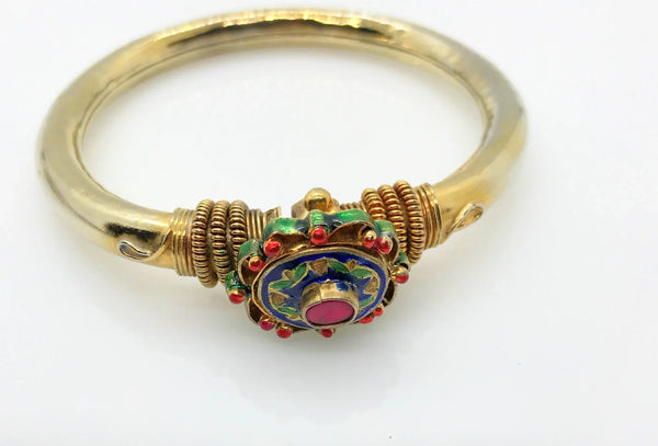 Enamelled Bracelet: Vintage Indian Style | Mughal Bangle
