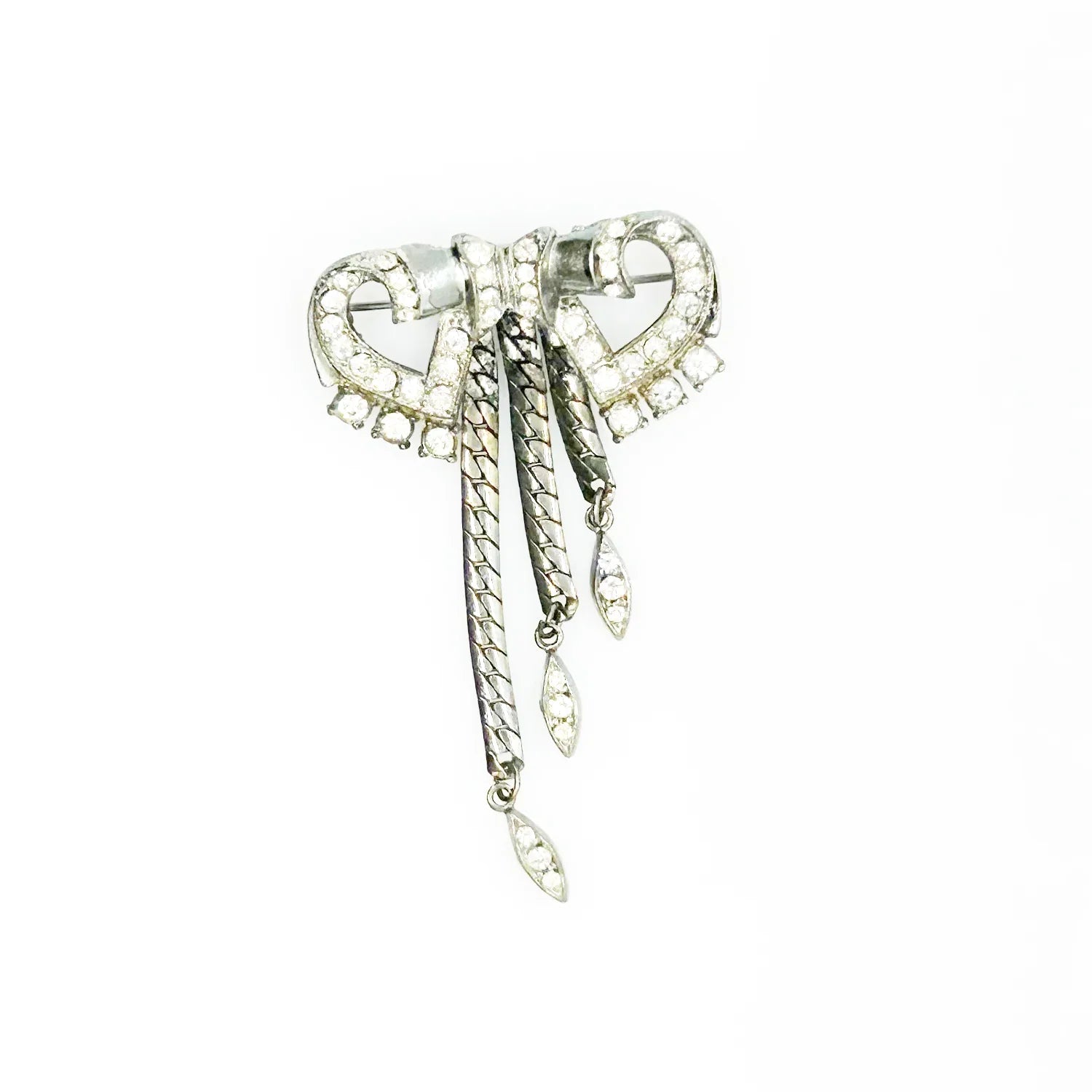 Vintage Art Deco Bow Brooch with Dangles - Lamoree’s Vintage