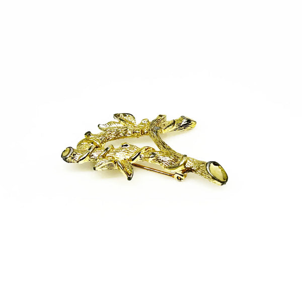 Sarah Coventry Initial "A" Vintage Brooch (1964) - Showcase timeless style with this gold-toned bamboo-look initial brooch. Signed SarahCov and measures 2". Shop now!