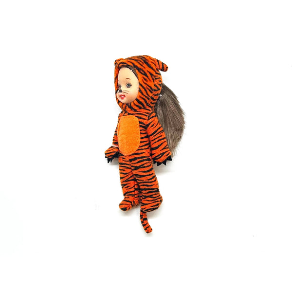 Vintage Mattel Barbie Kelly Club Barnum's Animal Crackers Jenny as a Tiger mini doll costume lot 