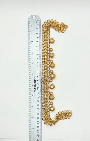 Kenneth Lane Sumptuous Golden Bead Cluster Chainmail Necklace - Lamoree’s Vintage
