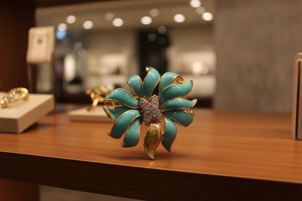 KJL "Fleur Moderne" Brooch