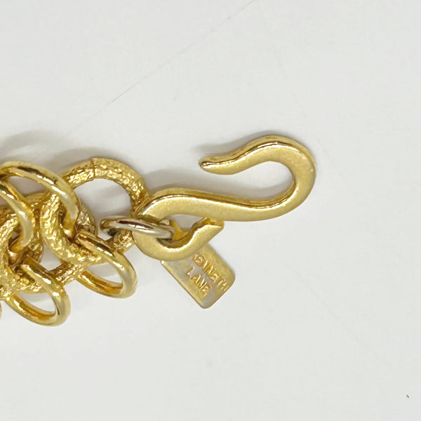 Kenneth Lane Sumptuous Golden Bead Cluster Chainmail Necklace - Lamoree’s Vintage