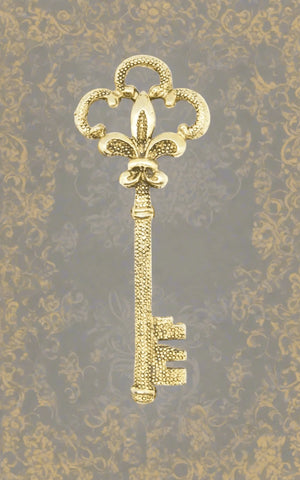 Large Detailed Vintage Fleur De Lis Key Brooch - Lamoree’s Vintage