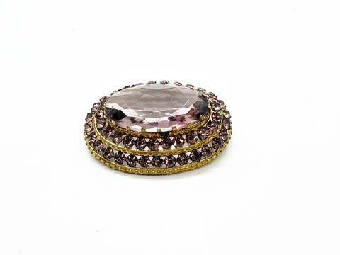 Perfect for collectors seeking distinctive vintage brooches: our Vintage Lavender and Purple Layered Brooch provides timeless elegance and a bold statement. Shop today!