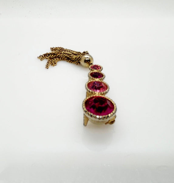 Luscious Fuschia and Pink Vintage "Saucy" Sarah Coventry Brooch (1965) - Lamoree’s Vintage