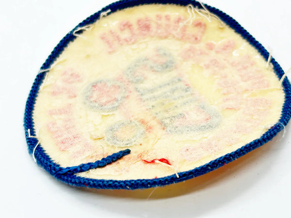 This vintage Greater Phila. Girls Council District 24 patch from the American Bicentennial period features the dates "1776-1976" embroidered in red along the top curve, commemorating the 200th anniversary of American independence. 