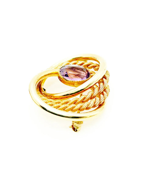 Perfect for vintage jewelry collectors and style lovers: our Vintage Van Dell Brooch With Purple Stone, 1/20th 12K provides timeless elegance. Shop today!